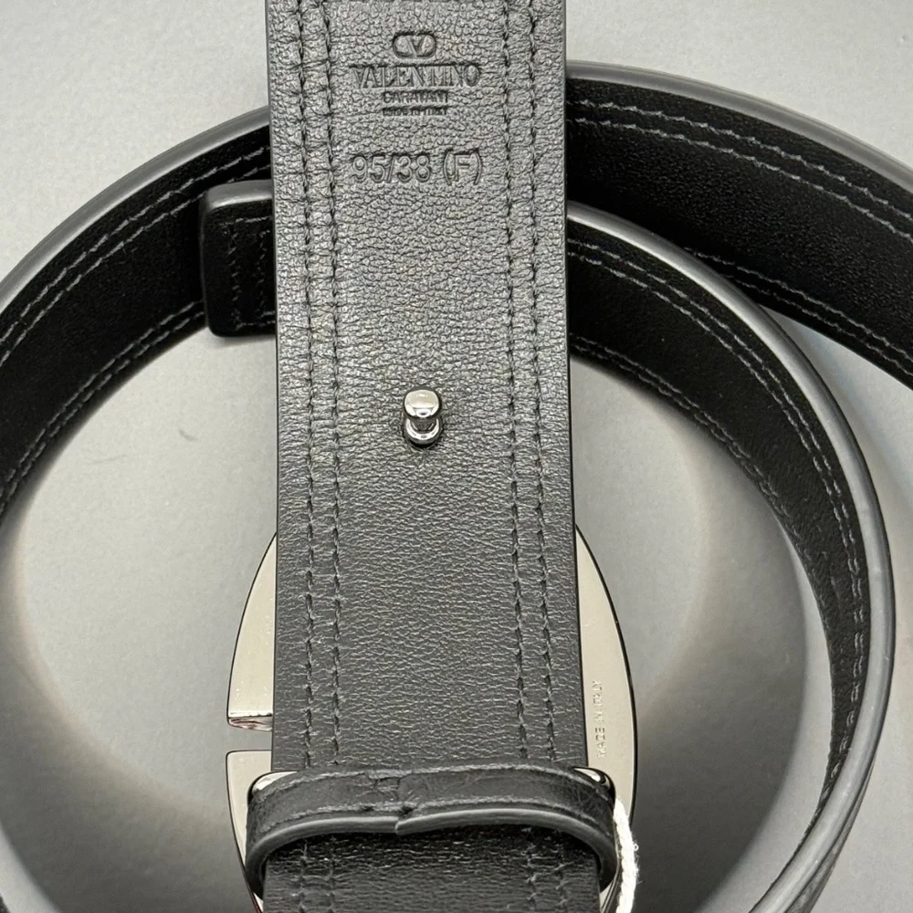 Valentino Garavani V-Logo "The Bold Edition" Men’s Belt – Calfskin – Size IT 95 - Picture 3 of 6
